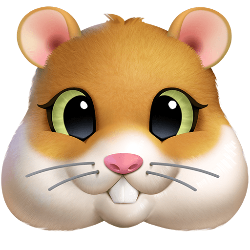 Hamster as rendered by Twitter Emoji Stickers