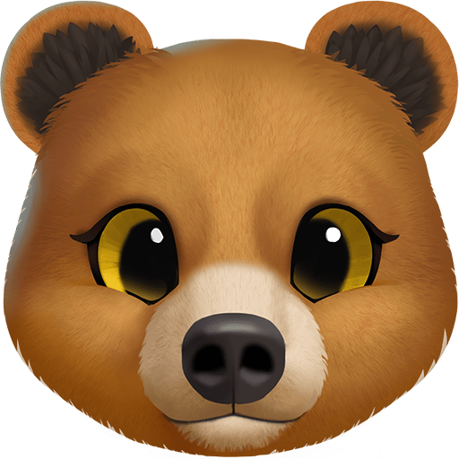 熊 as rendered by Twitter Emoji Stickers
