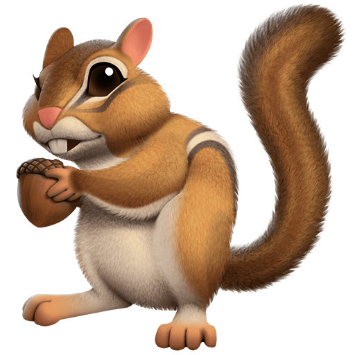 Streifenhörnchen as rendered by Twitter Emoji Stickers
