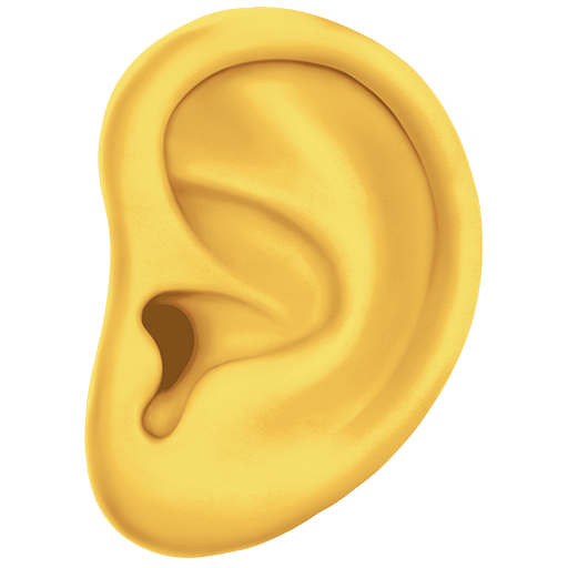 ear as rendered by Twitter Emoji Stickers