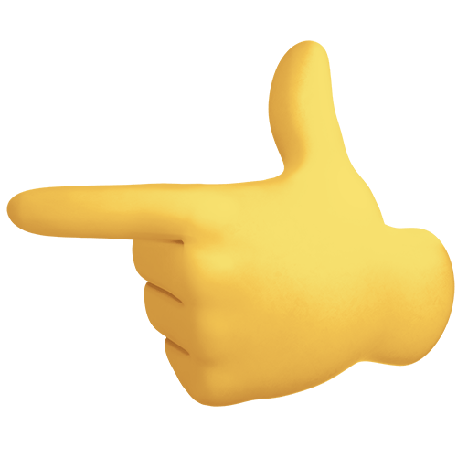 nach links weisender Zeigefinger as rendered by Twitter Emoji Stickers