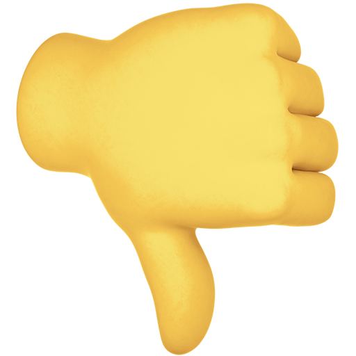 pollice verso as rendered by Twitter Emoji Stickers
