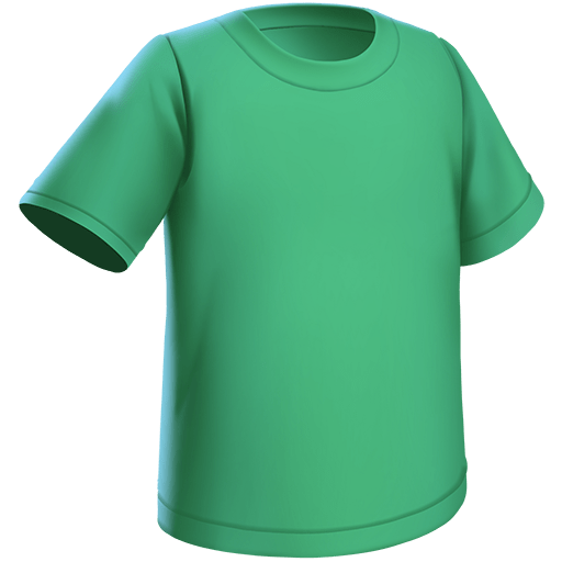 t-shirt as rendered by Twitter Emoji Stickers