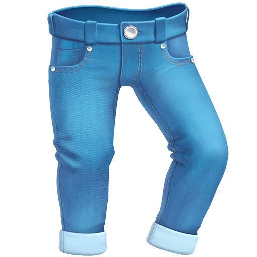 jeans as rendered by Twitter Emoji Stickers