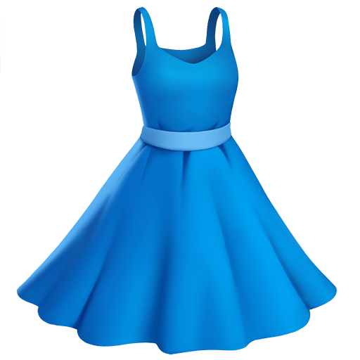 dress as rendered by Twitter Emoji Stickers