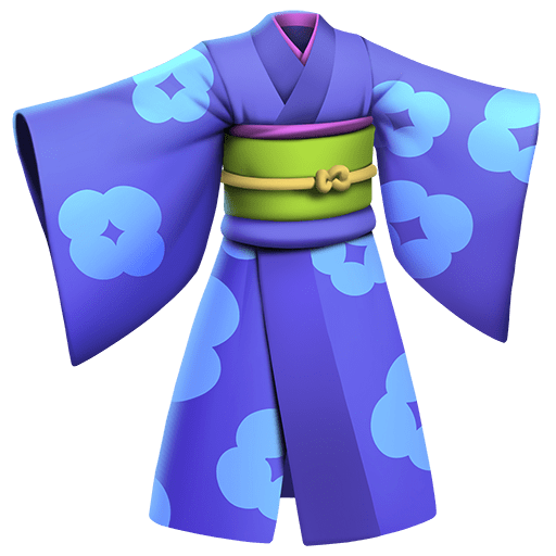 kimono as rendered by Twitter Emoji Stickers