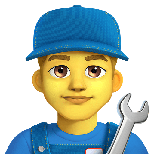 man mechanic as rendered by Twitter Emoji Stickers