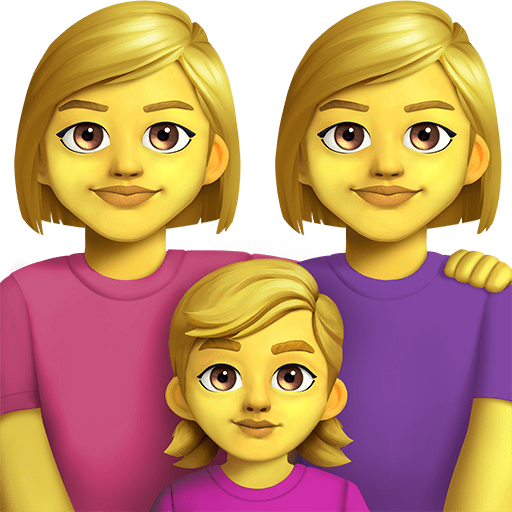 family: woman, woman, girl as rendered by Twitter Emoji Stickers
