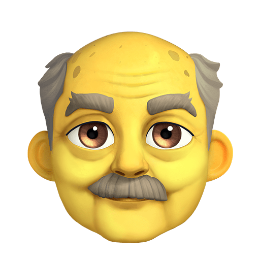 anciano as rendered by Twitter Emoji Stickers