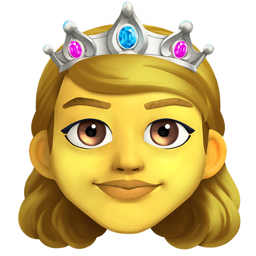 Prinzessin as rendered by Twitter Emoji Stickers