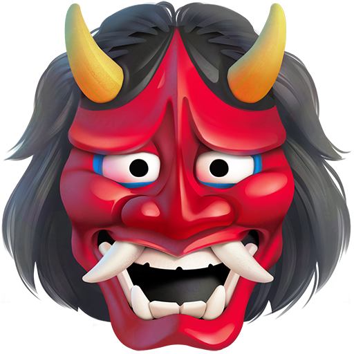 demonio japonés oni as rendered by Twitter Emoji Stickers