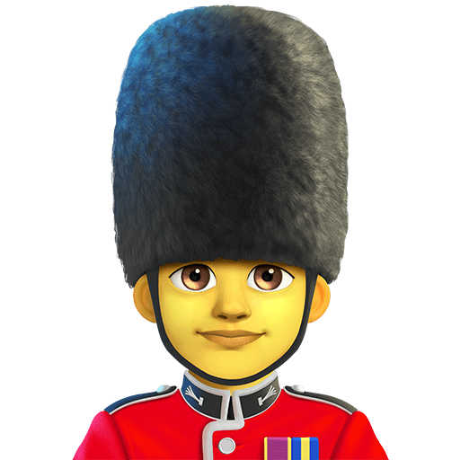 man guard as rendered by Twitter Emoji Stickers