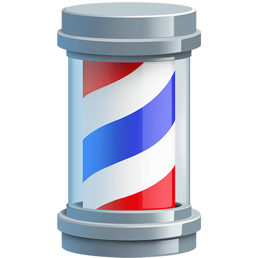 barber pole as rendered by Twitter Emoji Stickers
