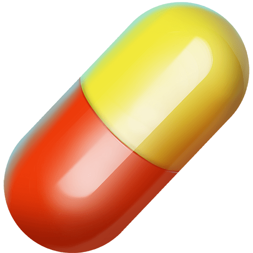 pill as rendered by Twitter Emoji Stickers