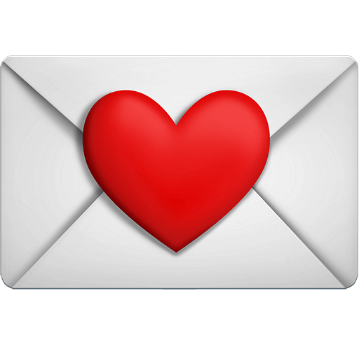 lettera d’amore as rendered by Twitter Emoji Stickers