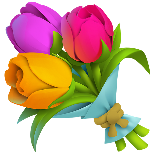 Blumenstrauß as rendered by Twitter Emoji Stickers