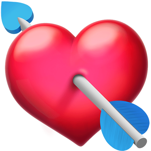 Heart with Arrow as drawn by Twitter Emoji Stickers in 13.1