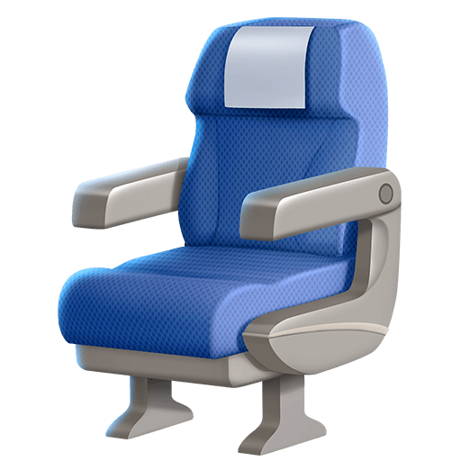seat as rendered by Twitter Emoji Stickers