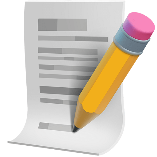 Papier und Bleistift as rendered by Twitter Emoji Stickers
