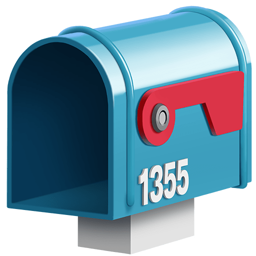 open mailbox with lowered flag as rendered by Twitter Emoji Stickers