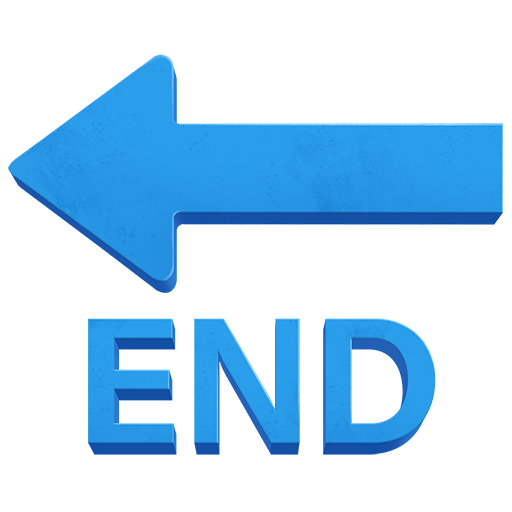 END-Pfeil as rendered by Twitter Emoji Stickers