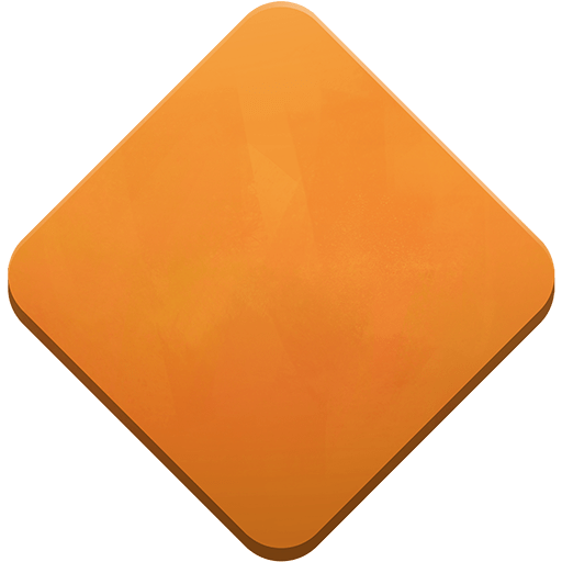 large orange diamond as rendered by Twitter Emoji Stickers
