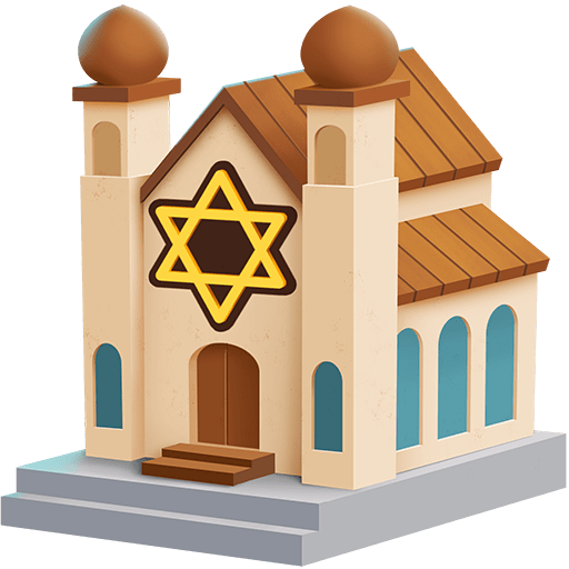 synagogue as rendered by Twitter Emoji Stickers