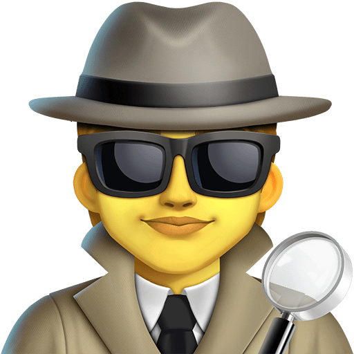 detective as rendered by Twitter Emoji Stickers