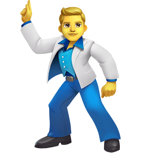 man dancing as rendered by Twitter Emoji Stickers
