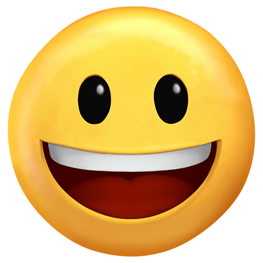 grinning face as rendered by Twitter Emoji Stickers