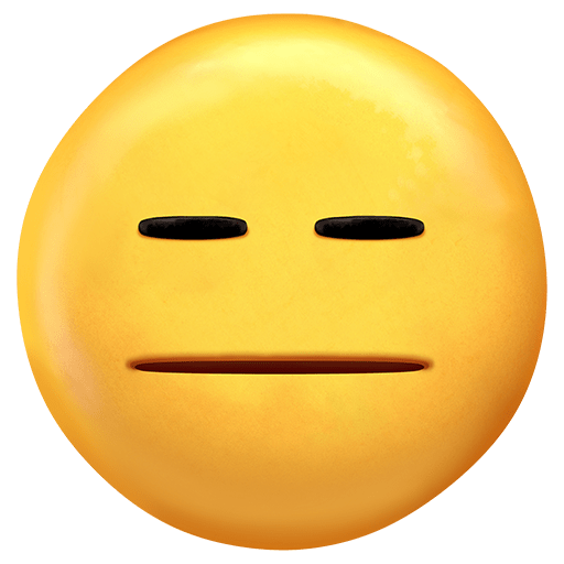 cara sin expresión as rendered by Twitter Emoji Stickers
