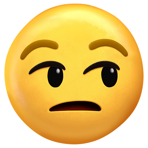 Unamused Face as drawn by Twitter Emoji Stickers in 13.1