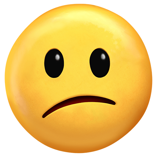 faccina confusa as rendered by Twitter Emoji Stickers