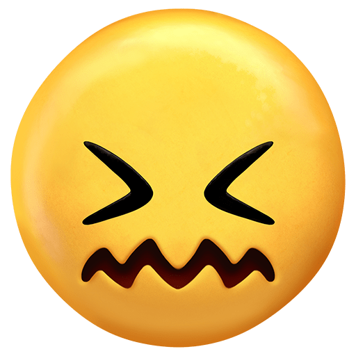 困惑 as rendered by Twitter Emoji Stickers