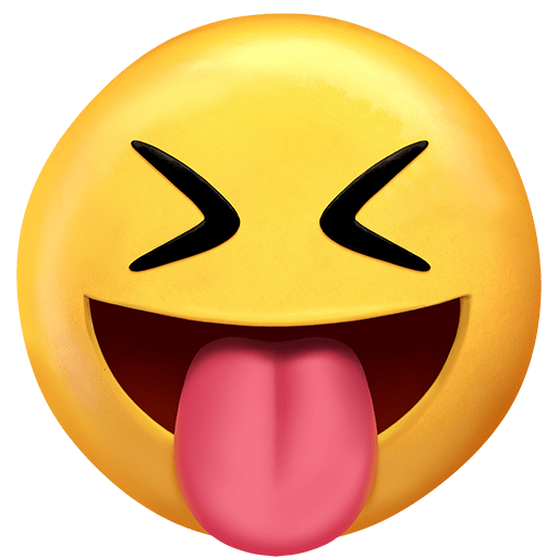وجه بعينين مغلقتين ولسان متدلٍ as rendered by Twitter Emoji Stickers