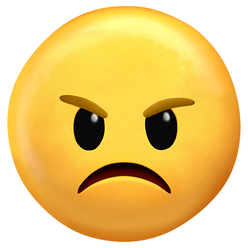 visage en colère as rendered by Twitter Emoji Stickers
