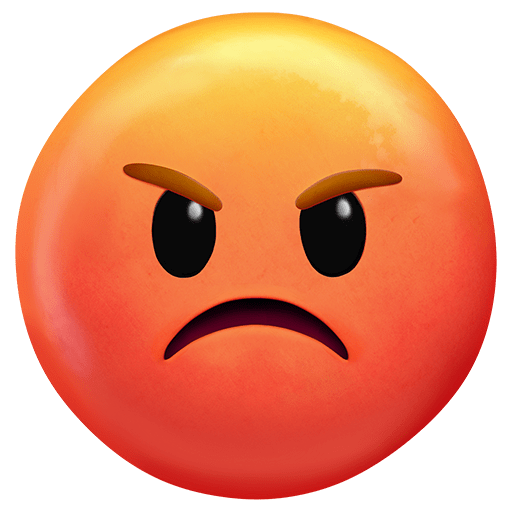 faccina accigliata as rendered by Twitter Emoji Stickers