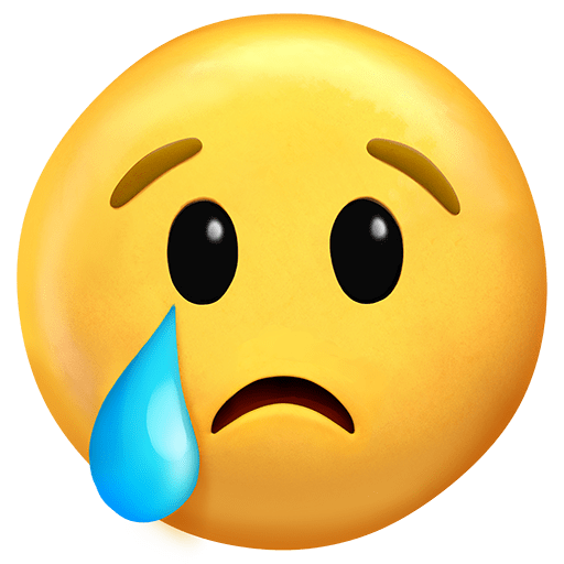 weinendes Gesicht as rendered by Twitter Emoji Stickers