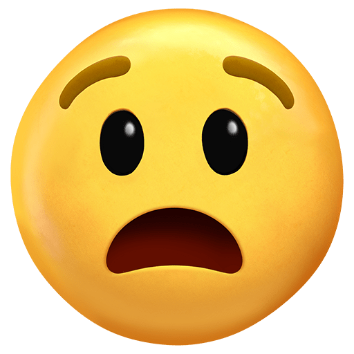 faccina sorpresa as rendered by Twitter Emoji Stickers