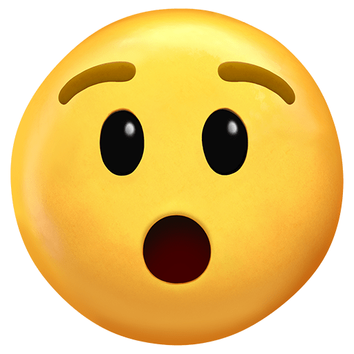 erstauntes Gesicht as rendered by Twitter Emoji Stickers