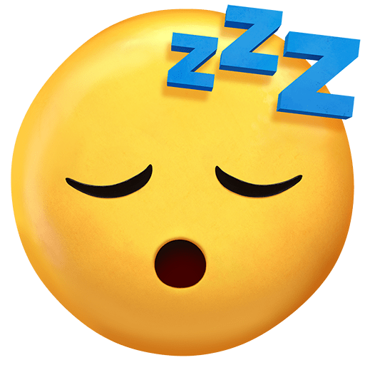 schlafendes Gesicht as rendered by Twitter Emoji Stickers