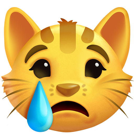 Crying Cat as drawn by Twitter Emoji Stickers in 13.1
