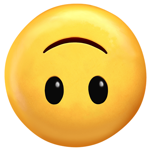 faccina sottosopra as rendered by Twitter Emoji Stickers