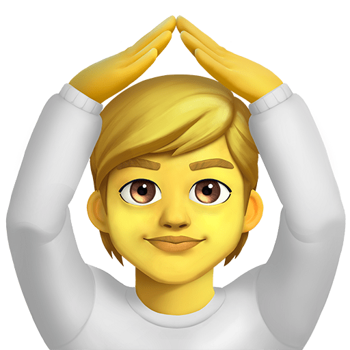 person gesturing OK as rendered by Twitter Emoji Stickers