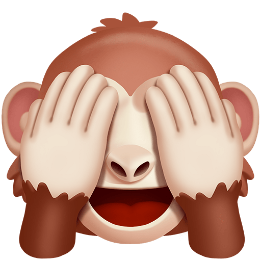 See-No-Evil Monkey as drawn by Twitter Emoji Stickers in 13.1