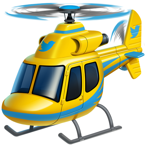 helicopter as rendered by Twitter Emoji Stickers