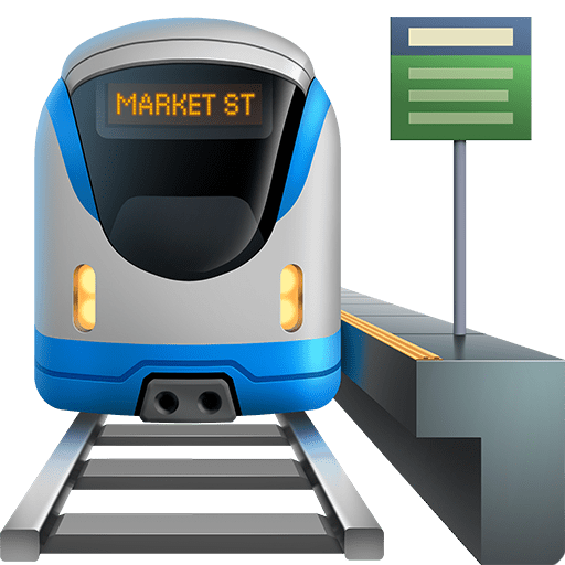 Bahnhof as rendered by Twitter Emoji Stickers