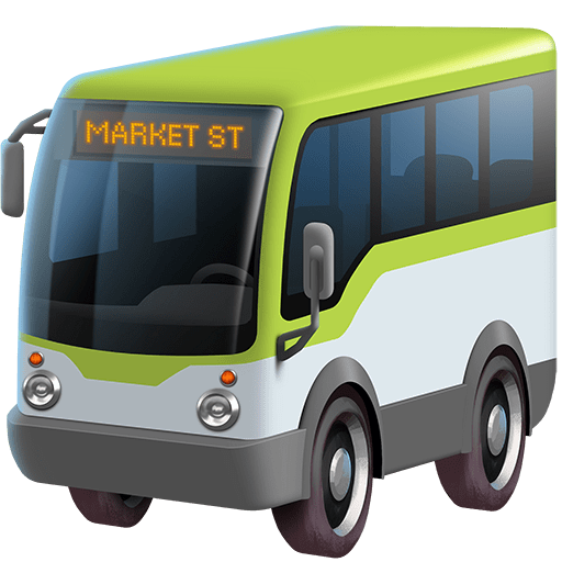 Bus as rendered by Twitter Emoji Stickers