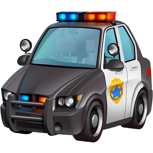 police car as rendered by Twitter Emoji Stickers