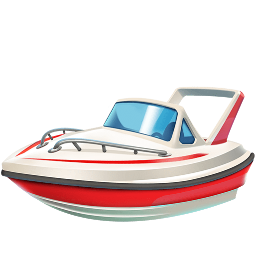 speedboat as rendered by Twitter Emoji Stickers